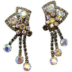 Gray (black Diamond) Chatons Only Earrings Clip