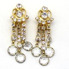 Clear Cabochons Earrings Clip