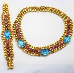 Blue Oval Necklace