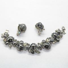 Hematite Pear Earrings Clip