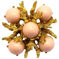 Pink Cabochons Brooch