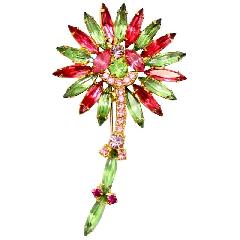 Pink Navettes Brooch