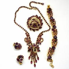 Purple (cardinal) Navettes Givre Bracelet 5 Link