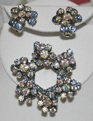 Blue Chatons Only Brooch