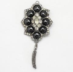 Hematite Cabochons Brooch