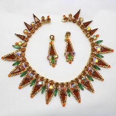 Topaz Triangle Earrings Clip