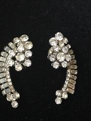 Clear Baguettes Earrings Clip