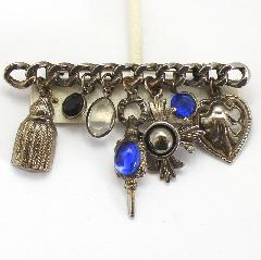 Blue Cabochons Brooch