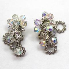 Clear Chatons Only Earrings Clip