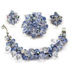 Blue Chatons Only Bracelet 5 Link
