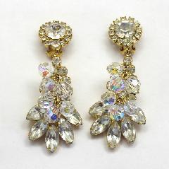 Clear Navettes Earrings Clip