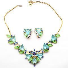 Blue Triangle Necklace
