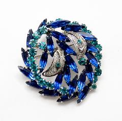 Blue Navettes Brooch