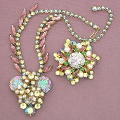 Pastel Navettes Molded/Cut Brooch