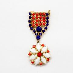 Patriotic Navettes Brooch