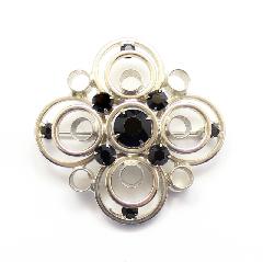 Black (jet) Chatons Only Brooch