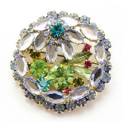Blue Navettes Brooch