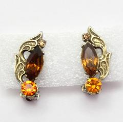 Topaz Navettes Earrings Clip