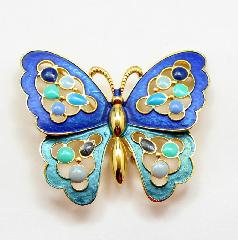 Blue Chatons Only Brooch