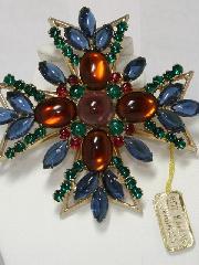 Multiple Colors Cabochons Brooch
