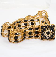 Black (jet) Navettes Belt