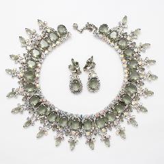 Gray (black Diamond) Oval Earrings Clip