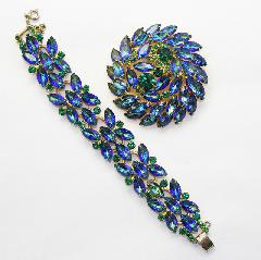 Blue Navettes Bracelet 5 Link