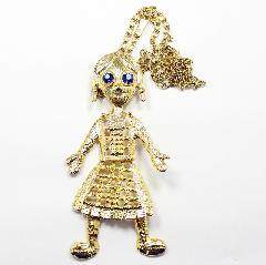 Blue Chatons Only Pendant