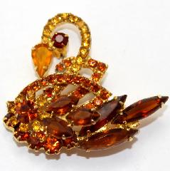 Topaz Pear Brooch