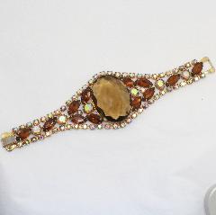 Topaz Oval Bracelet Flat Fold Over