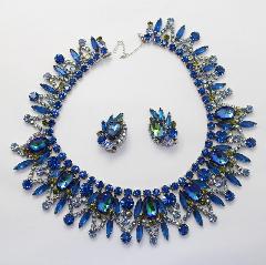 Blue Oval Multi-Color/Shaded Necklace