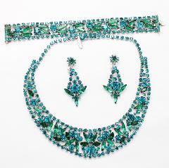Green Navettes Bracelet Flat Push In