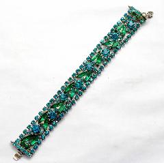 Blue Navettes Bracelet Flat Push In