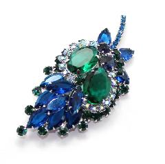 Blue Oval Brooch