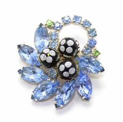 Blue Navettes Brooch