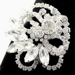 Clear Navettes Brooch