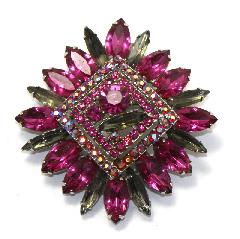 Purple (cardinal) Navettes Brooch