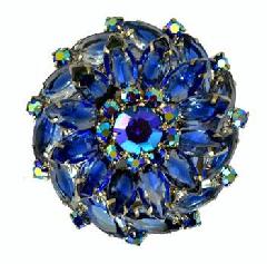 Blue Navettes Brooch