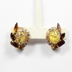 Topaz Baguettes Spotted Earrings Clip