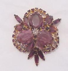 Purple (cardinal) Oval Brooch