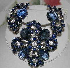 Blue Oval Brooch