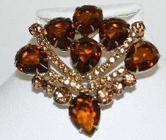 Topaz Pear Brooch