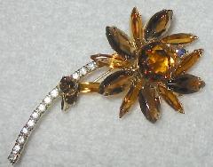 Topaz Navettes Brooch