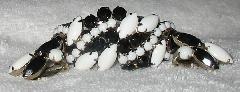 Black (jet) Navettes Bracelet Clamper