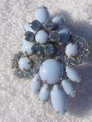 Blue Cabochons Brooch