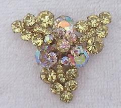 Yellow Chatons Only Brooch
