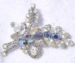 Clear Navettes Brooch