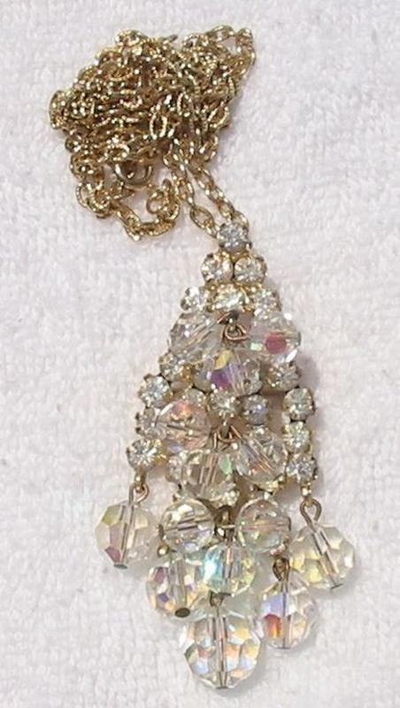 Front view of Clear Chatons Only Pin Pendant
