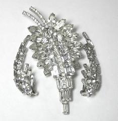 Clear Baguettes Earrings Clip