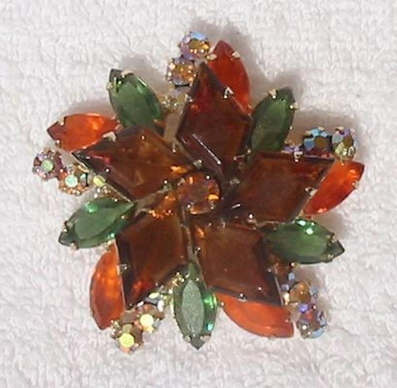 Front view of Fall Diamond Brooch